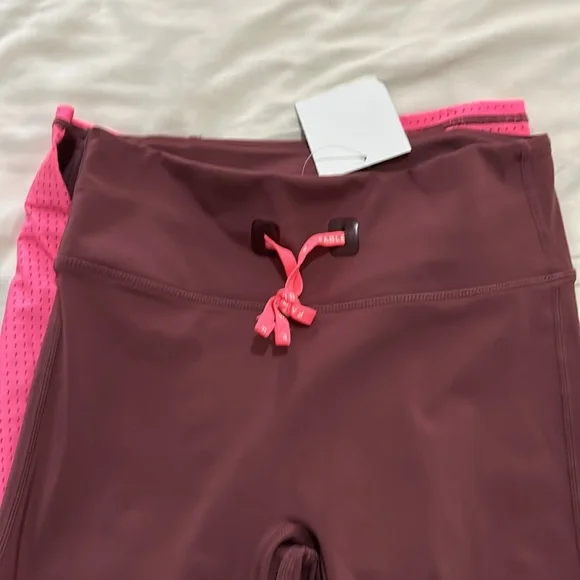 Dark pink and neon Fabletics leggings - Picture 7 of 13